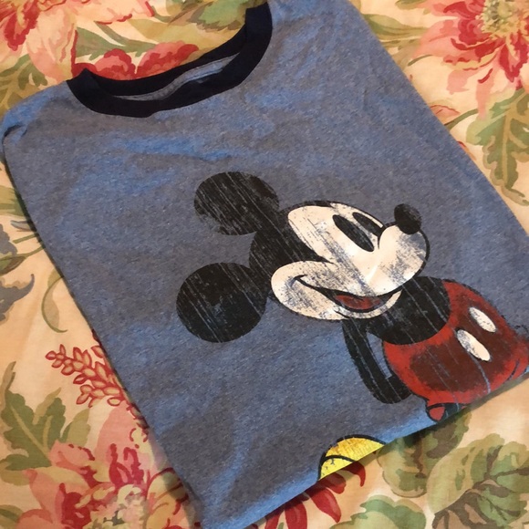 DISNEY size XLarge Mickey Mouse
Round Neck Ringer Tee InPark Authentic blue EUC - Picture 14 of 15